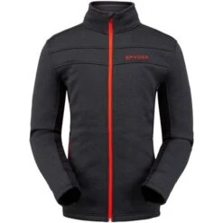 Spyder Men's Encore Full Zip Fleece Jacket -Ski Gear Cheap 191250001 encore fz flc blk