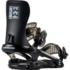 Rome Snowboards Men's 390 Boss Snowboard Binding -Ski Gear Cheap fw23 2223 rome bdg 390boss blk main