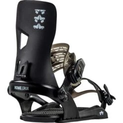Rome Snowboards Men's Crux Snowboard Binding -Ski Gear Cheap fw23 2223 rome bdg crux blk main