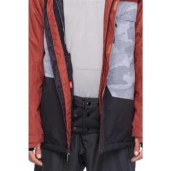686 Men's GEO Insulated Jacket -Ski Gear Cheap fw23 686 mensgeoinsulatedjacket brickredcolorblock 4