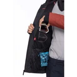 686 Men's Hydra Stash Reserve Insulated Jacket -Ski Gear Cheap fw23 686 menshydrastashreserceinsulatedjacket blackredheather 4