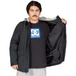 DC Shoes Men's Bandwidth Jacket -Ski Gear Cheap fw23 dc mensbandwidthjacket black 3