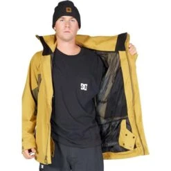 DC Shoes Men's Command 45K Jacket -Ski Gear Cheap fw23 dc menscommand45kjacket bronzemist 3
