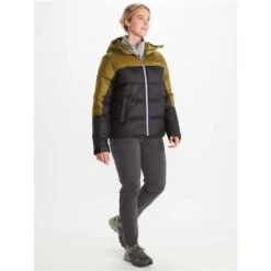 Marmot Women's Guides Down Hoody -Ski Gear Cheap fw23 marmot womensguidesdownhoody blackmilitarygreen 3