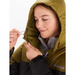 Marmot Women's Guides Down Hoody -Ski Gear Cheap fw23 marmot womensguidesdownhoody blackmilitarygreen 5