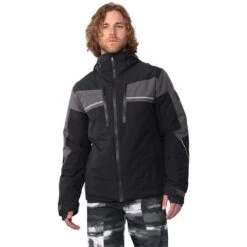 Obermeyer Men's Charger Jacket -Ski Gear Cheap fw23 obermeyer menschargerjacket black 1