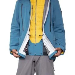 Obermeyer Men's Highlands Shell Jacket -Ski Gear Cheap fw23 obermeyer menshighlandsshelljacket blueagave 4