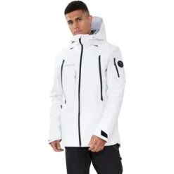 Obermeyer Men's Highlands Shell Jacket -Ski Gear Cheap fw23 obermeyer menshighlandsshelljacket white 1