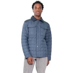 Obermeyer Men's Wilder Down Shirt -Ski Gear Cheap fw23 obermeyer menswilderdownshirt rawindigo