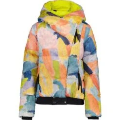 Obermeyer Women's Calypso Down Jacket -Ski Gear Cheap fw23 obermeyer womenscalypsodownjacket paintbrush 1