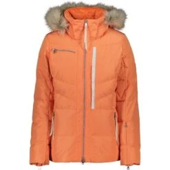 Obermeyer Women's Circe Down Jacket -Ski Gear Cheap fw23 obermeyer womenscircedownjacket cantaloupe 1