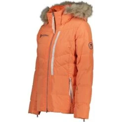 Obermeyer Women's Circe Down Jacket -Ski Gear Cheap fw23 obermeyer womenscircedownjacket cantaloupe 3