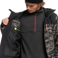 Quiksilver Men's Fairbanks Jacket 20 Quiksilver Men's Fairbanks Jacket -Ski Gear Cheap fw23 quiksilver mensfairbanksjacket grapeleaftigercamo 4