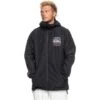 Quiksilver Men's High In The Hood Jacket -Ski Gear Cheap fw23 quiksilver menshighinthehoodjacket trueblack 1