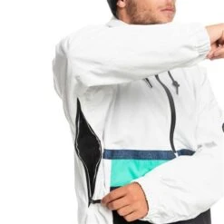 Quiksilver Men's Steeze Jacket -Ski Gear Cheap fw23 quiksilver menssteezejacket snowwhite 4
