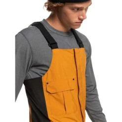 Quiksilver Men's Utility Bib -Ski Gear Cheap fw23 quiksilver mensutilitybib buckthornbrown 3