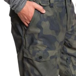 Quiksilver Men's Utility Bib -Ski Gear Cheap fw23 quiksilver mensutilitybib trueblackfadeoutcamo 4