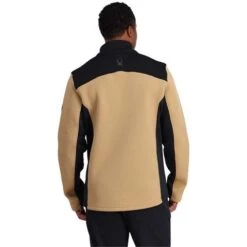Spyder Men's Encore Half Zip Fleece Jacket -Ski Gear Cheap fw23 spyder mensencorehalfzipfleecejacket blacktannin 2
