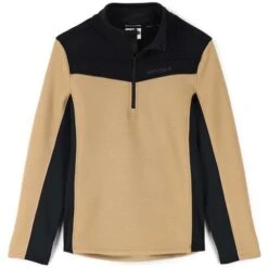 Spyder Men's Encore Half Zip Fleece Jacket -Ski Gear Cheap fw23 spyder mensencorehalfzipfleecejacket blacktannin 3