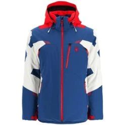Spyder Men's Leader Jacket -Ski Gear Cheap fw23 spyder mensleadergtxjacket abyssvolcano 4
