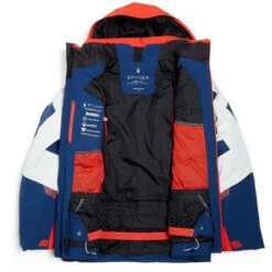 Spyder Men's Leader Jacket -Ski Gear Cheap fw23 spyder mensleadergtxjacket abyssvolcano 5