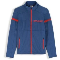 Spyder Men's Speed Full Zip Fleece Jacket -Ski Gear Cheap fw23 spyder mensspeedfullzipfleecejacket abyssvolcano 3