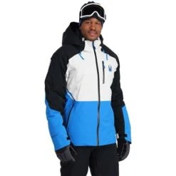 Spyder Men's Vanqysh GTX Jacket - 2023 Model -Ski Gear Cheap fw23 spyder mensvanqyshgtxjacket glaciercollegiate 1