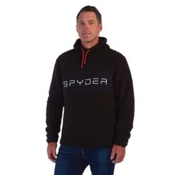 Spyder Men's Vista Hoodie Fleece Jacket 5 Spyder Men's Vista Hoodie Fleece Jacket -Ski Gear Cheap fw23 spyder mensvistahoodie black