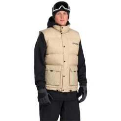 Spyder Men's Windom Down Insulated Jacket -Ski Gear Cheap fw23 spyder menswindomdowninsulatedvest safari 1