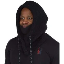 Spyder Men's Wizard Sherpa Hood -Ski Gear Cheap fw23 spyder menswizardsherpahood black