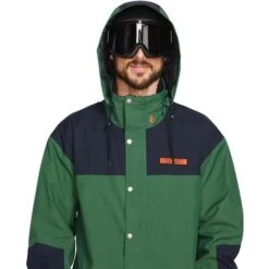 Volcom Men's Longo Gore-Tex Jacket -Ski Gear Cheap fw23 volcom menslongogoretexjacket military 3