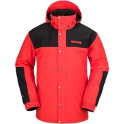 Volcom Men's Longo Gore-Tex Jacket -Ski Gear Cheap fw23 volcom menslongogoretexjacket orangeshock 1