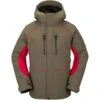 Volcom Men's TDS 2L Gore-Tex Jacket -Ski Gear Cheap fw23 volcom menstds2lgoretexjacket darkteak 1