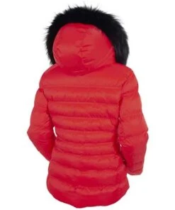 Sunice Women's Fiona Jacket With Real Fur -Ski Gear Cheap suni wel1804f scarlet red2