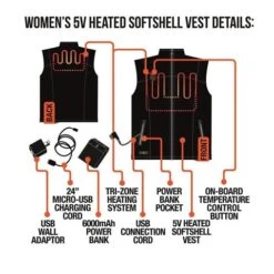 Action Heat ActionHeat 5V Battery Heated Softshell Vest - Women's -Ski Gear Cheap womens heated vest3